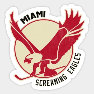 Retro Miami Screaming Eagles Hockey 1972 Sticker
